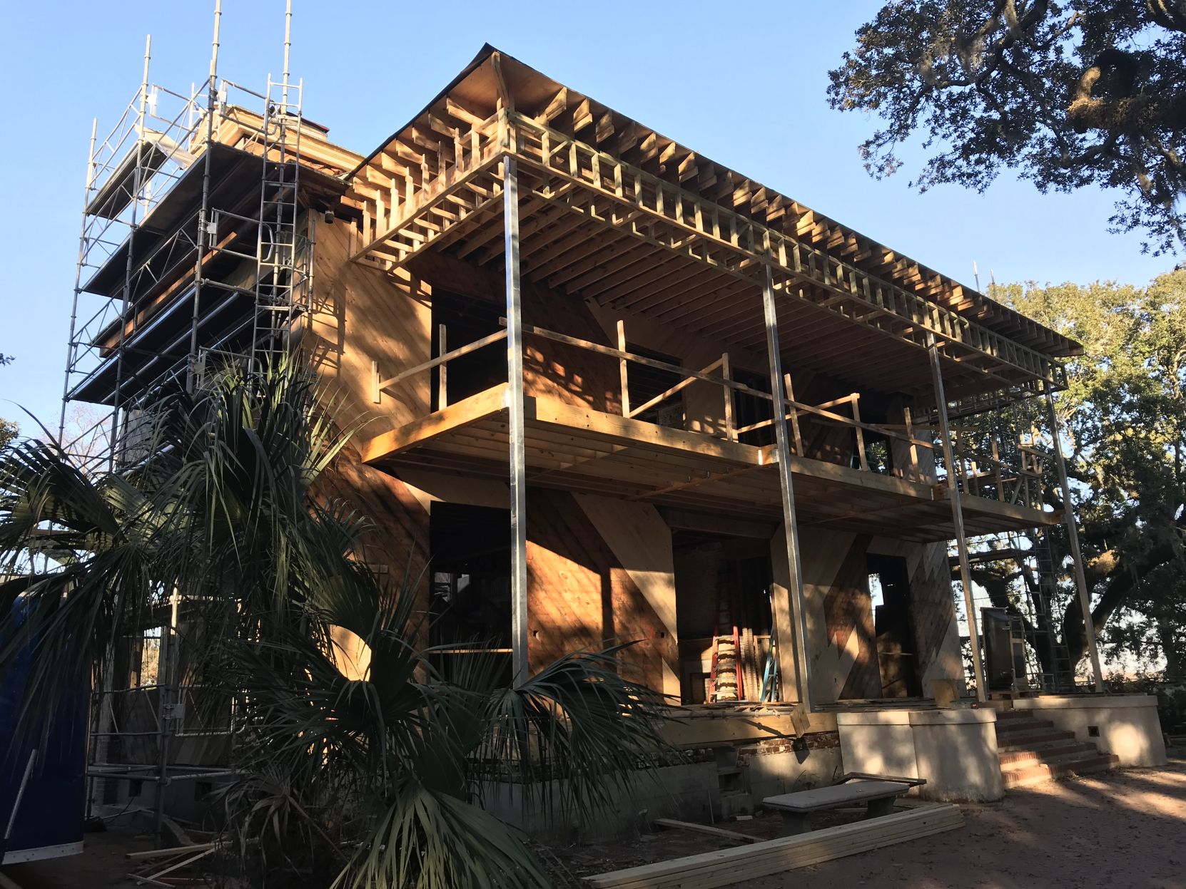 Admiral's house during its renovation